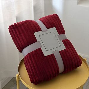ENEN Couette en Microfibre Couverture Polaire Plaid Couvre-lit Polaire Doux pour Canap&eacute; lit Fauteuil pour Adultes et Enfants,Libre Masque Yeux (100x150cm,Bourgogne) (EnEn, neuf)