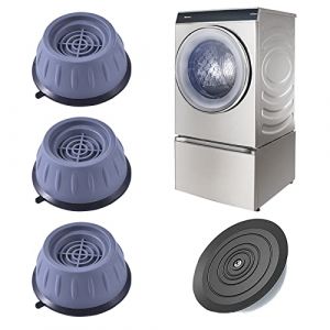 Newaner Patin Machine à Laver, 4 Pièces Pied Machine a Laver avec Patin en Caoutchouc, Pied Anti Vibration Machine a Laver pour Machines à Laver et Sèche-Linge, Patins Anti Vibration Lave Linge (Newaner-FR, neuf)