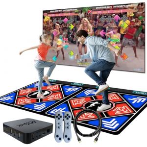 YRPRSODF Tapis de danse pour enfants et adultes, tapis de danse en flanelle pour enfants et filles, tapis de danse TV pour exercice et jeux, jeu familial, cadeau de Noël et d'anniversaire. (OneComolo, neuf)
