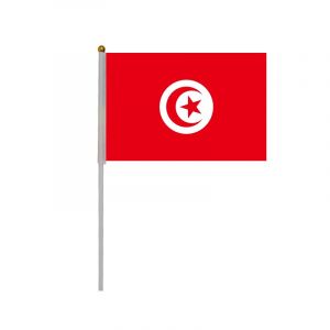 Lot de 20 Mini-Drapeaux Portables &agrave; Manivelle Tunisie avec Fanions (Pandidui23, neuf)
