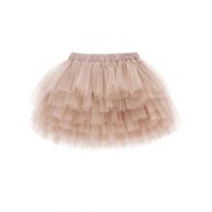 Enfant Fille Jupe Tutu Jupe à Échelons Jupe de Princesse Jupe Courte Mini Jupe Tutu de Ballet avec Ceinture Élastique Accessoire de Déguisement Basic - Kaki-Rose Taille du Fabricant 130 (Camilife, neuf)