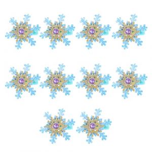 Barrette &agrave; cheveux &eacute;l&eacute;gante en forme de flocon de neige de No&euml;l, d&eacute;cor&eacute;e de strass, d&eacute;coration pour enfants (FL$$, neuf)