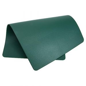 CALLARON Coussin Mains Nail Art Double Face Vert Fonc&eacute; en Cuir Synth&eacute;tique Souple Antitache et &Eacute;tanche pour Salon de Manucure et Usage Professionnel (Raindrops On Roof, neuf)