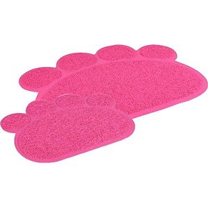 Flamingo Tapis pour bac à litière Pitou Matti Fuchsia - 45x60cm - Fond anti-dérapant - Résistant aux éclaboussures - Facile à nettoyer (Easytoys, neuf)