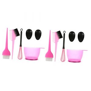 TOVINANNA 10pièces Outils De Capillaire Rose Kit De Avec Bol Pinceau Brosse Et Auditives Pour Usage à Et Salon (Qieiyi, neuf)