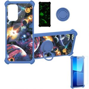 Aroepurt Coque Compatible pour Logicom Elio Coque Étui [avec Trempé 9H Protection D'écran] Case Support de Bague PC + Silicone YGL-XQ (Huayijie-eu, neuf)