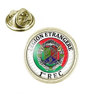 Badgmania Pin's Dor&eacute; 20mm Legion Etrang&egrave;re 1er REC Regiment Etranger de Cavalerie French Foreign Legion Logo 18mm Pins Bouton Epinglette (Badgmania, neuf)
