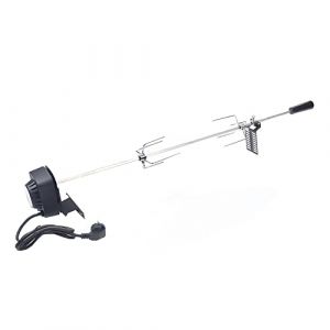 Wulimasun Set de Broche à Griller,220-240v Ensemble Professionnel de Clous de Barbecue en Acier Inoxydable avec 4w Moteur Spinning Tourne Broche,pour Grils à Gaz,Grils à Charbon Bois (Fuximimk, neuf)