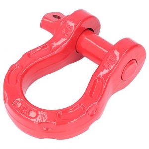 Manille de remorquage, Manille &agrave; Anneau en D, 5T/11000lbs 19T/41000lbs 7/8in Crochets de Chape de remorquage, attelage de Manille de remorquage pour la r&eacute;cup&eacute;ration de v&eacute;hicule(Rouge) (Laichunstore, neuf)