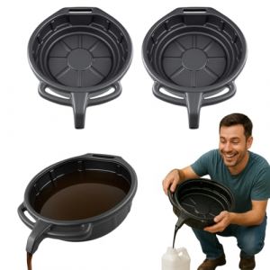 Anwicar Bac de vidange d'huile lot de 2, 16 L - Bac de r&eacute;cup&eacute;ration r&eacute;sistant aux &eacute;claboussures pour huile moteur - huile de transmission- liquide de refroidissement (Anwicar, neuf)