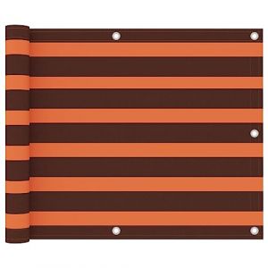 vidaXL Ecran de Balcon Brise-Vue Brise-Vent de Jardin Ecran de Protection Ecran d'Intimité Imperméable Orange et Marron 75x600 cm Tissu Oxford (vidaXL FR, neuf)