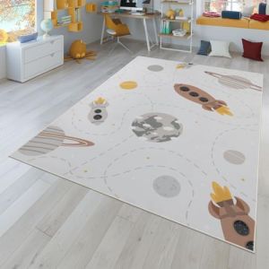 TT Home Tapis De Jeu Chambre Enfant Garcon Fille Voitures Motif Animal Antidérapant, Couleur:Beige Marron Jaune, Dimension:100x200 cm (marche-de-tapis, neuf)