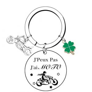 GUOYU Cadeau Fan de Basket Cadeaux Sport Cadeaux Athl&egrave;tes Original Porteclef Personnalis&eacute; pour Basket Chasseur Football Golfeur Motard Ski Cycliste Rugby Cadeau (moto) (GUOYU SHOP, neuf)