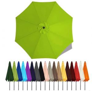 Auvent De Remplacement pour Parasol De Terrasse 2m 2.3m 2.5m 2.7m 2.8m 3m 3.5m 4m 6/8 Baleines, Toile De Parasol pour Cour Jardin Plage, Protection UV Housse De Rechange(Light Green,3m - 6Ribs) (Xiaobaodian, neuf)