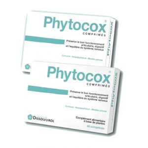 Dissolvurol - Phytocox - Equilibre Articulaire Digestif et equilibre du Systeme Nerveux - Lot de 2 Boites de 60 Comprimés (2) (WEBPARA, neuf)