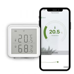 Konyks Termo, Thermom&egrave;tre Hygrom&egrave;tre connect&eacute; Wi-Fi, Lecture &agrave; distance, d&eacute;clenche d'autres appareils Konyks en fonction des mesures, Compatible Alexa et Google Home (Konyks, neuf)