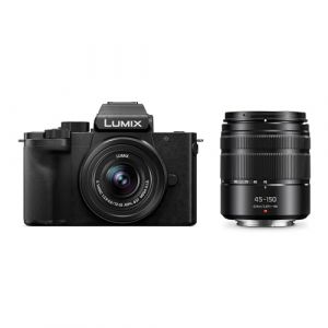 Panasonic Lumix G100D | Appareil Photo Hybride + Objectif 12-32mm + Objectif 45-150mm (Capteur 4/3 20.3MP, Vid&eacute;o 4K/ 30p, OZO Audio by Nokia, Mode Selfie Vid&eacute;o, Stab.) Noir &ndash; Version Fran&ccedil;aise (Foto Erhardt GmbH, neuf)