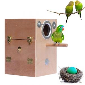 Nichoir Pour Perruches - Nichoir Pour Perruches, Nichoir Pour Élevage De Perruches | Nid D'élevage D'oiseaux En Bois, Cage D'accouplement Pour Perroquets Pour Inséparables, Calopsittes, Pigeons (hopjlq, neuf)