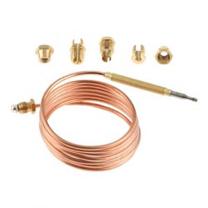 Hicello 150cm Kit Thermocouple &agrave; Gaz Universel M6X0,75, Thermocouple de S&eacute;curit&eacute; avec 5 Raccords, Dispositif de S&eacute;curit&eacute; pour Chauffage Gazini&egrave;re Brasero Four Chauffe-Eau (Hicello-uk, neuf)