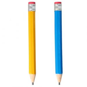 Aohyue 2 Pi&egrave;ces Crayons G&eacute;ants en Bois, 33,5 cm Crayons Surdimensionn&eacute;s avec Capuchon et Gomme, Gros Crayon Dr&ocirc;le Extra &Eacute;norme Crayon Nouveaut&eacute; pour Enfants &Eacute;cole Maison Bureau Cadeaux de F&ecirc;te (achenyuyuan, neuf)