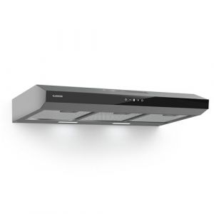 Klarstein Hotte Aspirante 90 cm, Hotte Aspirante Silencieuse, Hotte de Cuisine 90cm avec Lampes LED, Débit d'Air Puissant de 175 m³/h, Hotte avec Évacuation, Filtre à Graisse en Aluminium (Klarstein France, neuf)