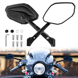 DREAMIZER R&eacute;troviseurs lat&eacute;raux moto 8mm 10mm, r&eacute;glables &agrave; 360&deg;, Retroviseur Moto Compatibles avec Yamaha XJ600 MT03 MT07 TMAX Kawasaki Z1000 Z750 Honda CB250F CRF250 XL700 Suzuki GSR600 VZR18 (DREAM AUTOPARTS, neuf)