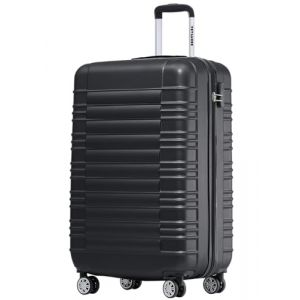 TRVLMORE Valise Cabine 55x35x25 - Bagages Cabine - Bagage Cabine 55x35x25 - Petite Valise - Valise Cabine 55x40x20 - Valise Rigide - Valise Roulette - Trolley Voyage - Suitcase - Noir (LifeGoods Group, neuf)
