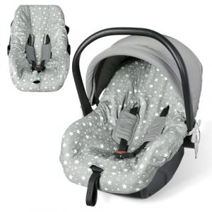 Orzbow Housse Siege Auto Bebe pour Cosy (Maxi COSI,Bebe Confort,Cybex etc.),Protection de Siège Auto Été avec 100% de Coton,Respirant et Lavable en Machine (Étoiles Grise) (Orzbow Official Store, neuf)