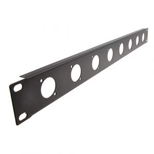XLR/PA Microphone 8 Hole D Type 1U 19 inch Rack Montage Plate/Flight Valise Panneau [1U - 8 Hole] (kenable ltd, neuf)