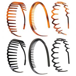 SAFIGLE 6pièces Serre-tête à Unisexe Bandeau Pratique Pour Cheveux Set De Look Usage Quotidien (Grand Di, neuf)