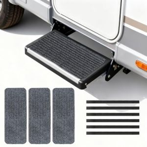 xiruiubao Tapis de Sol Caravane Marchepied,3 Pi&egrave;ces Universel Tapis Sol Camping Car Marche,Tapis Escalier Antid&eacute;rapant pour Exterieur Int&eacute;Rieur,Fermeture Semelle en Caoutchouc Antid&eacute;rapante,Gris (xiruiamz, neuf)