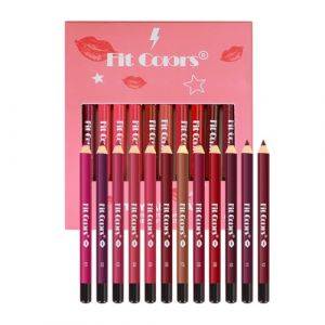 Lot de 12 crayons de maquillage mats à lèvres - Haute pigmentation - Longue durée - Doux et lisse - Imperméable - Ne se décolore pas - Marron rose rouge - Cadeau pour filles (Xinerwen-UK, neuf)