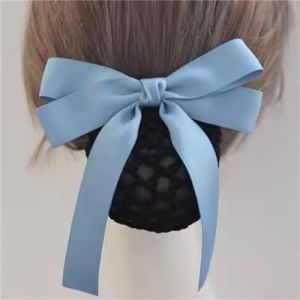 Pince à Cheveux avec Filet Pour Femme Filet à cheveux avec plaque de travail for hôtel, banque for dames, nœud papillon, filet à cheveux(Colour 3) (黄登回, neuf)