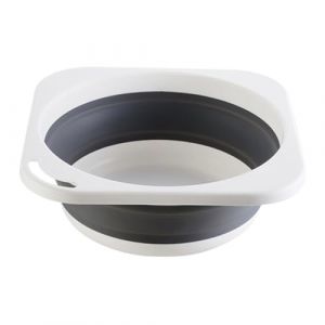 Alipis Bassine Pliable Multifonction Portable Gris Moyen &Eacute;vier L&eacute;ger pour Cuisine Salle de Bain Lavage de L&eacute;gumes et Linge Camping et Maison (Dahlia Oiye, neuf)