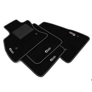 DHCarMats | Tapis de Voiture Compatible avec Fiat 500L 2012-2022 Brodé | Tapis de Voiture Moquette sur Mesure Noir 70 cm x 50 cm x 3 cm - Bloque Complet anterieur et posterieur (DH carmats, neuf)