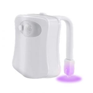 Glugahrif Lampe LED Pour WC, Ampoule LED Pour Cuvette De Toilettes, Éclairage Nocture Pour Toilettes, Veilleuse Lampe De Toilette, Veilleuse LED Pour WC Salle De Bain Capteur Détecteur (gintzita, neuf)