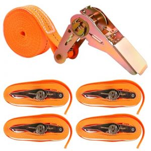 4 Pièces Sangle À Cliquet, Sangles D'arrimage, 2.5 Cmx 6 M Sangle D'arrimage À Cliquet, Sangle Arrimage, Sangle A Cliquet Automatique Sangle À Cliquet D'arrimage pour Remorque, Moto, Voiture, Bagage (DING VICTORY LIMITED, neuf)