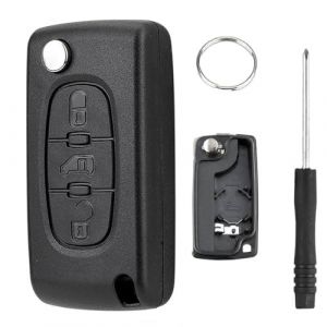 Coque de Cl&eacute; pour Peugeot Expert/Partner Remplacement Boitier Complet,T&eacute;l&eacute;commande pour Citroe-n Berlingo Dispatch Jumpy Van Toyota ProAce,Coque Cl&eacute; Kit - 3 Boutons (0536+VA2) (CHENXISHANGMAO, neuf)