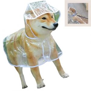 Imperméable pour Chien,Chien Poncho de Pluie en PVC Transparent, Chien à Capuche Poncho,Imperméable imperméable pour Chien,Chien Vêtements De Pluie,Retour Long 36 cm (xinyujiekakejiyouxiangongsi, neuf)