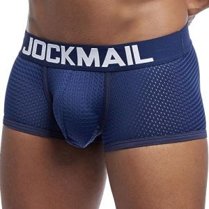 JOCKMAIL Boxer en Maille &agrave; S&eacute;chage Rapide pour Homme, Slip Respirant, Confortable et Sexy, sous-v&ecirc;tement Boxer pour Homme (M, Marin) (RICHARM DIRECT, neuf)