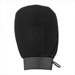 wilcractk 1 Pièce Gant Exfoliant Corps et Visage, Gant de Crin pour Gommage, Élimine Peaux Mortes, Idéal Homme et Femme, Idéal pour les Gants en Crin de Cheval (Noir) (zhumaodianzishangwu, neuf)