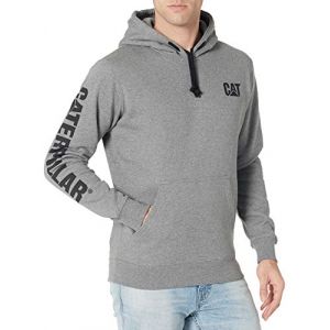 Cat Workwear Caterpillar Sweat à Capuche pour Homme, Gris bruyère foncé, Small (DISTRI ZONE 7, neuf)