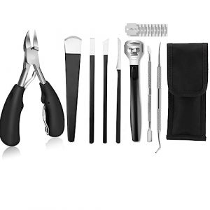 Kits de Couteaux de Pédicure, Pinces à Ongles, Coupe Cors Pied Scalpel Lame Pieds PéDicure Bistouri Couteau avec 10 Lames Pour Coupe RâPe à PéDicure Fichier PéDicure Couteau Ensemble Scalpel (HuiYuMi, neuf)