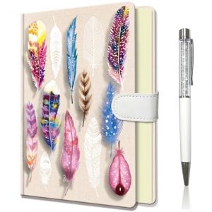 DWIYITTN Journal Intime Fille, 192 Pages Ligné Carnet Secret Fille 19x13,5cm Carnet de Notes avec Stylo Carnet Enfant Cadeaux pour les filles 6 8 10 12 Voyages Anniversaire, Plume (Xinhua Hongda, neuf)