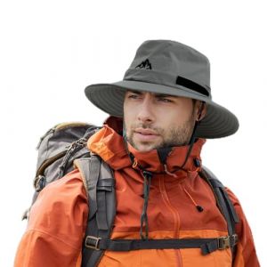 Comhats Chapeaux de pluie imperméables pour petites têtes, chapeau d'extérieur toutes saisons pour la randonnée, le golf, le safari, la pêche, la randonnée, réglable, pliable, coupe-vent 54-63 cm, (TOP-EX Hats, neuf)