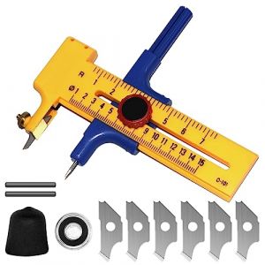 Nizirioo Réglable Precision Circle Cutter: Compas Circle Cutter, Coupe-Papier de Mètre de Diamètre de Coupe de 10mm - 150mm pour Couper la Carte de Papier en Cuir Cutter Circulaire (YOUXIUDEDIANPU, neuf)