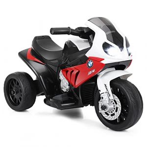 COSTWAY BMW Moto Electrique 6V Enfants à 3 Roues avec Phare Lumineux & Musiques, Roues Antidérapantes, Siège Confortable, Charge 20kg pour Garçons et Filles 18-36 Mois (Rouge)… (FDS GmbH, neuf)