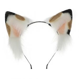 JOERBABU Serre-t&ecirc;te en peluche avec oreilles de chat - Accessoire de cosplay - Jolie queue de chat (jiushuang, neuf)