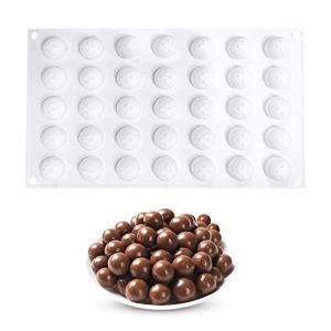 duoyif Moule En Silicone Sph&egrave;re 35Cavit&eacute;s &Oslash;2cm Moules &agrave; Chocolat Sph&egrave;re Moule &agrave; Chocolat Boule Moules De Cuisson Sph&eacute;rique Moule Boule Pour Boules Chocolat G&acirc;teau Gla&ccedil;ons (blanc, &Oslash;2cm) (Guangzhou Youyi Technology Co., Ltd, neuf)