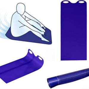 Tra&icirc;neau &agrave; neige pour l'hiver, &eacute;quipement de luge &agrave; grande vitesse, tapis &eacute;pais pour adultes et enfants, ext&eacute;rieur portable et robuste (bleu : 137 x 46 cm) (Getrichtag, neuf)